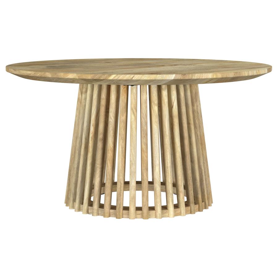 Touhy 3-piece Round Coffee and End Table Set Natural Mango-6