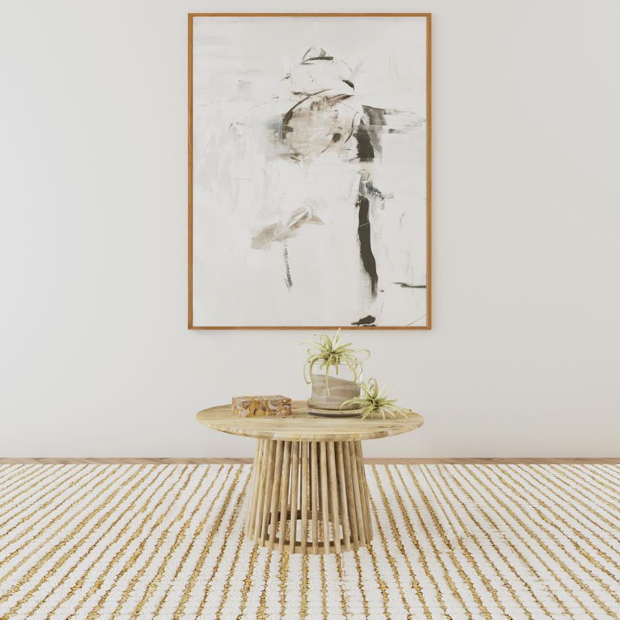 Touhy Round Solid Wood Cocktail Coffee Table Natural Mango-zoom-2