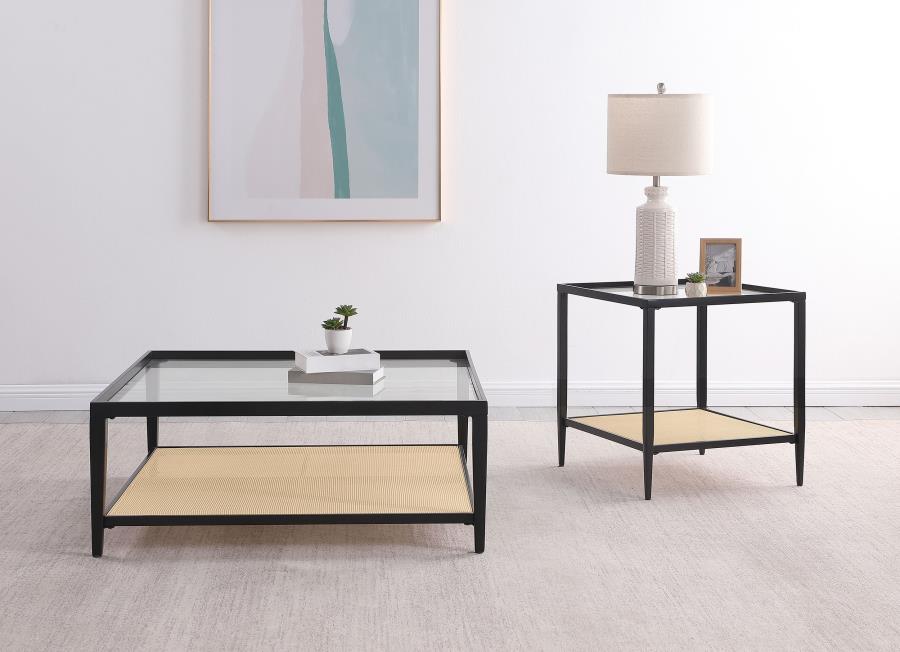 Amherst 2-piece Coffee and End Table Set Black-1