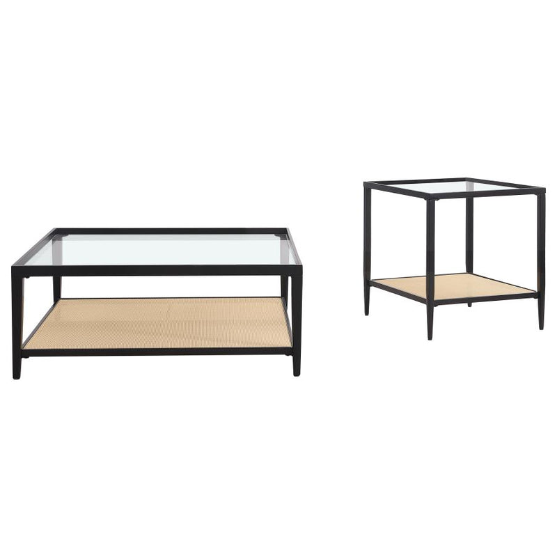 Amherst 2-piece Coffee and End Table Set Black-zoom-
