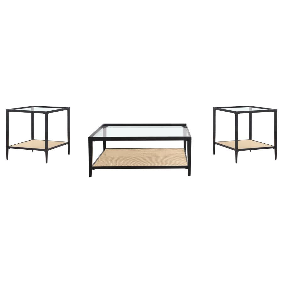 Amherst 3-piece Coffee and End Table Set Black-2