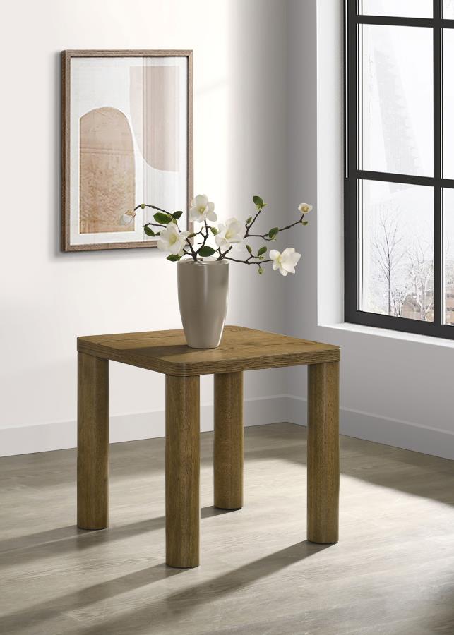 Castlewood Engineered Wood Accent Side End Table Brown Oak-zoom-