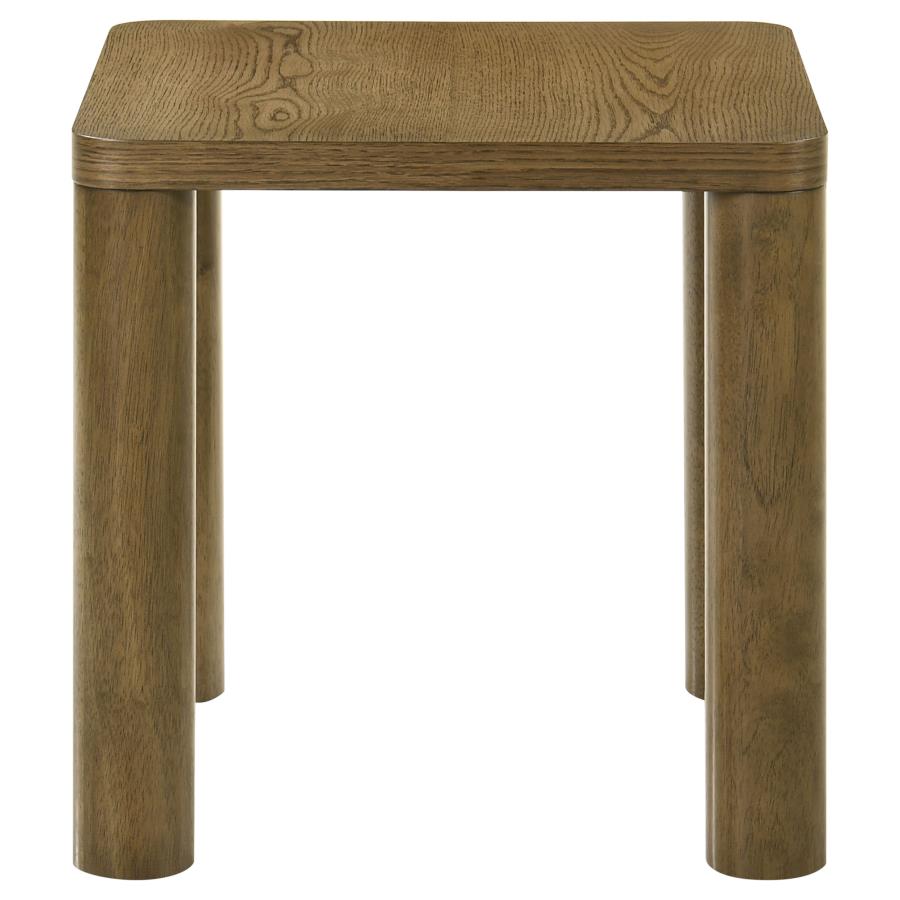Castlewood Engineered Wood Accent Side End Table Brown Oak-4