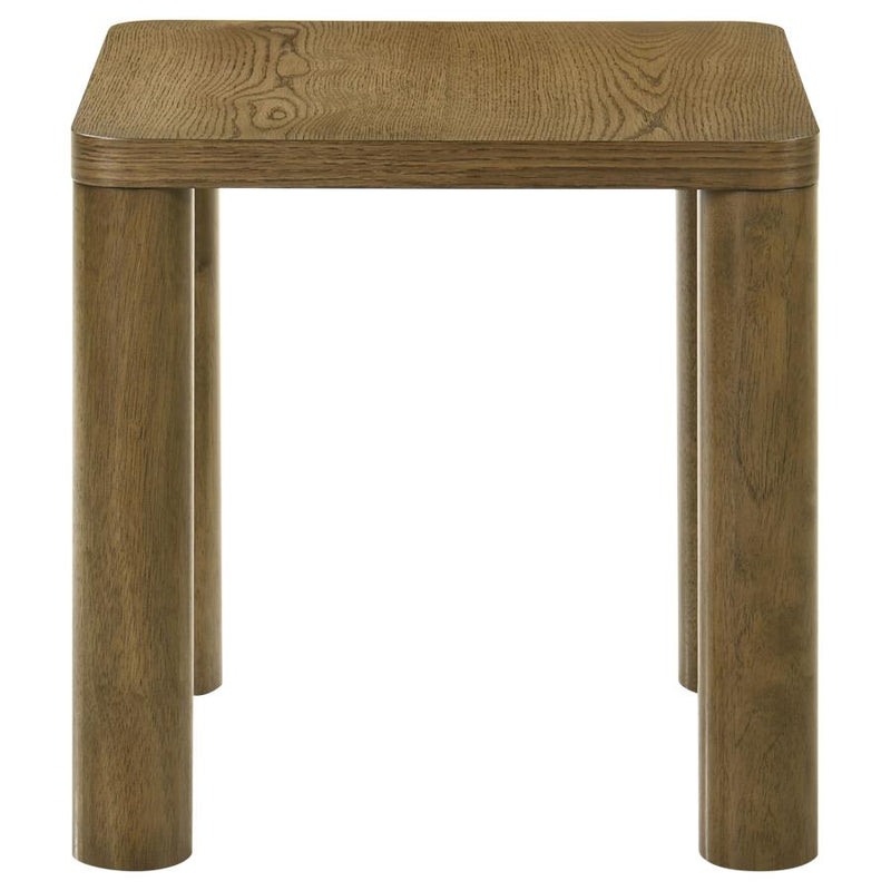 Castlewood Engineered Wood Accent Side End Table Brown Oak-zoom-