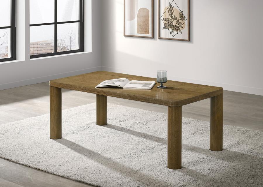 Castlewood Engineered Wood Cocktail Coffee Table Brown Oak-2