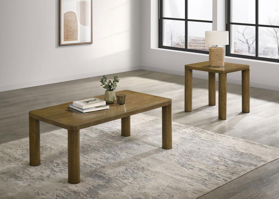 Castlewood Engineered Wood Cocktail Coffee Table Brown Oak-9