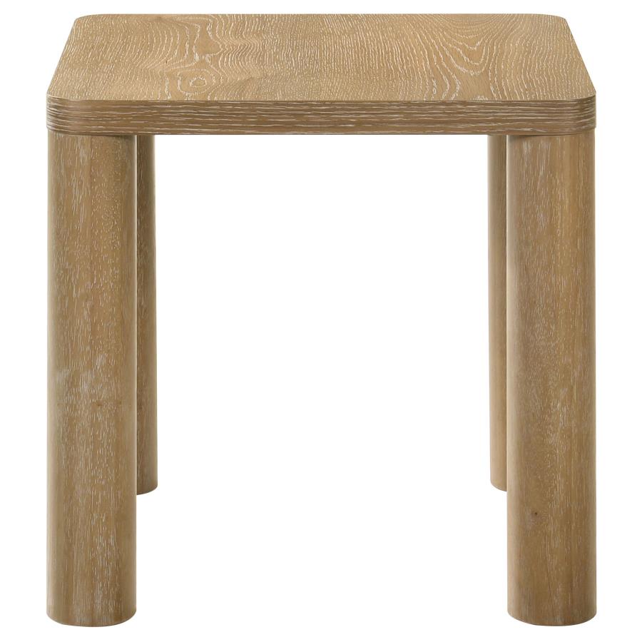 Castlewood Engineered Wood Accent Side End Table Light Oak-zoom-4