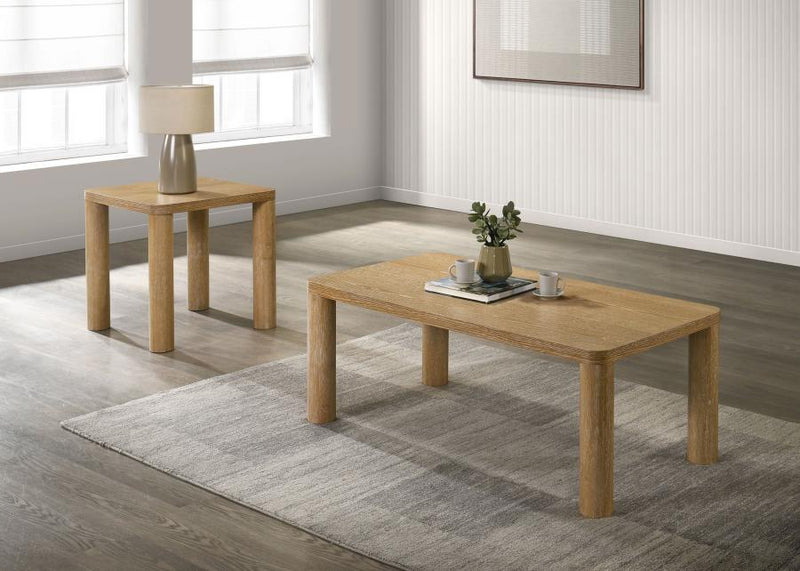 Castlewood Engineered Wood Cocktail Coffee Table Light Oak-zoom-