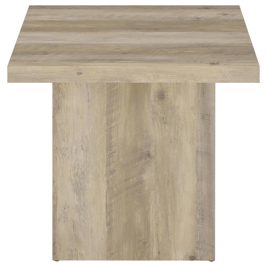 Devar 2-piece Square Coffee End Table Set Distressed Pine-zoom-4