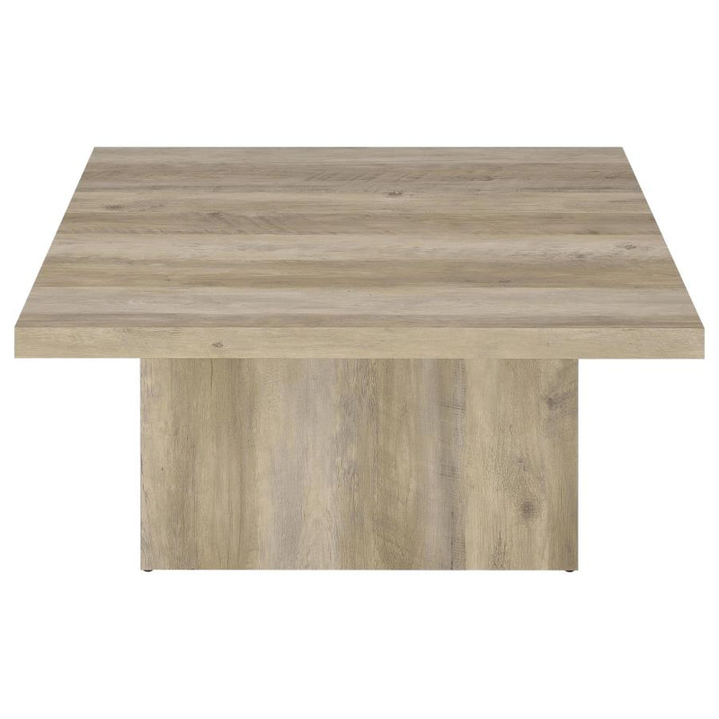 Devar 2-piece Square Coffee End Table Set Distressed Pine-zoom-