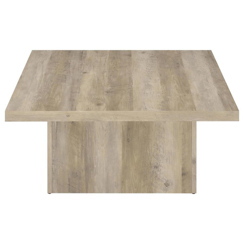 Devar 2-piece Square Coffee End Table Set Distressed Pine-zoom-