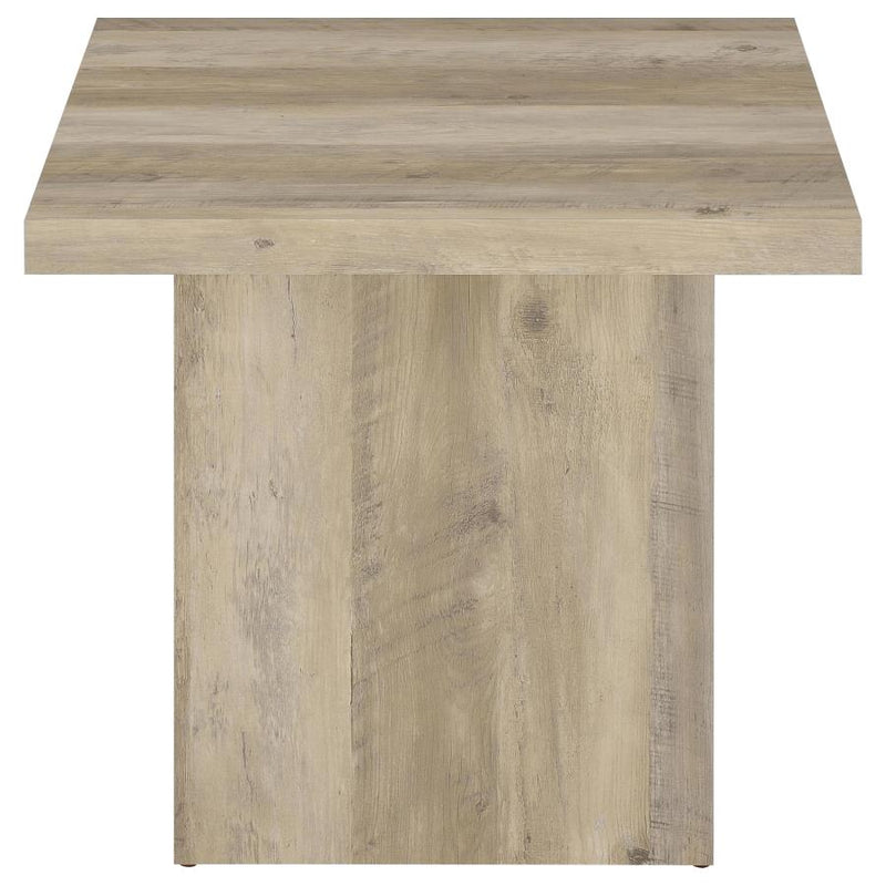 Devar 3-piece Square Coffee End Table Set Distressed Pine-zoom-