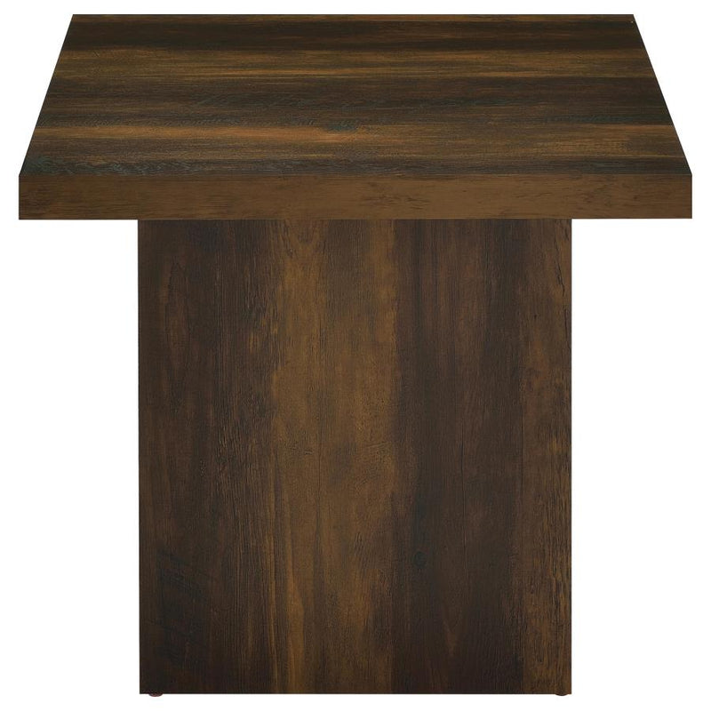 Devar Square Engineered Wood Side End Table Dark Pine-zoom-