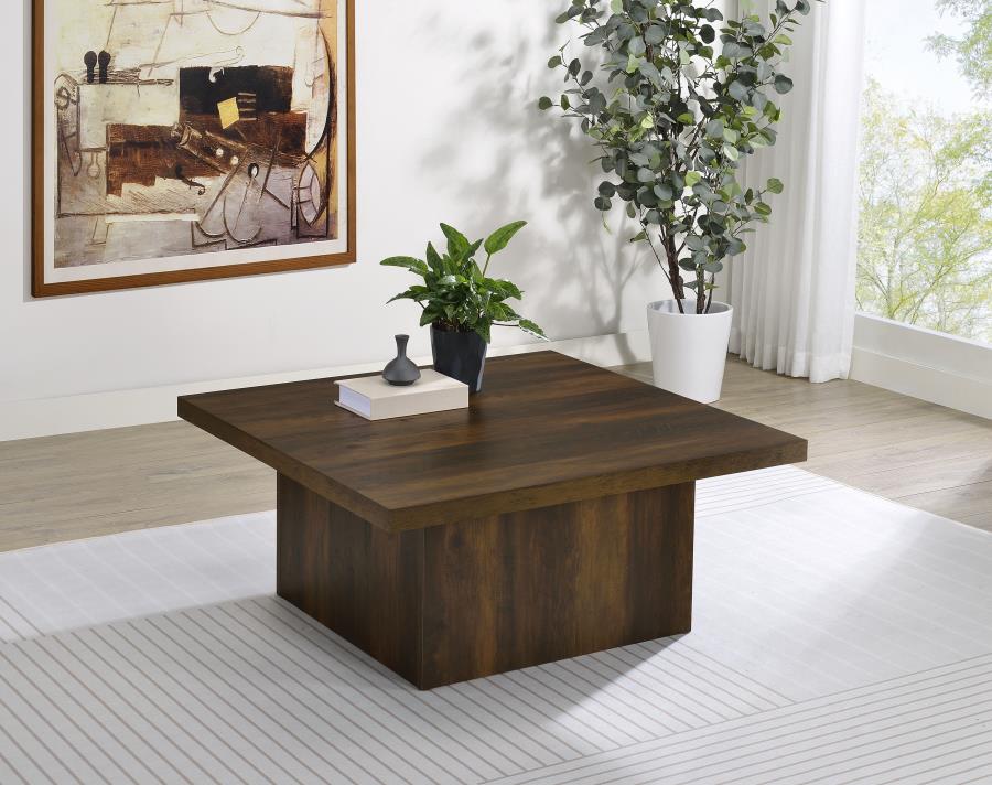 Devar Square Engineered Wood Cocktail Coffee Table Dark Pine-zoom-2