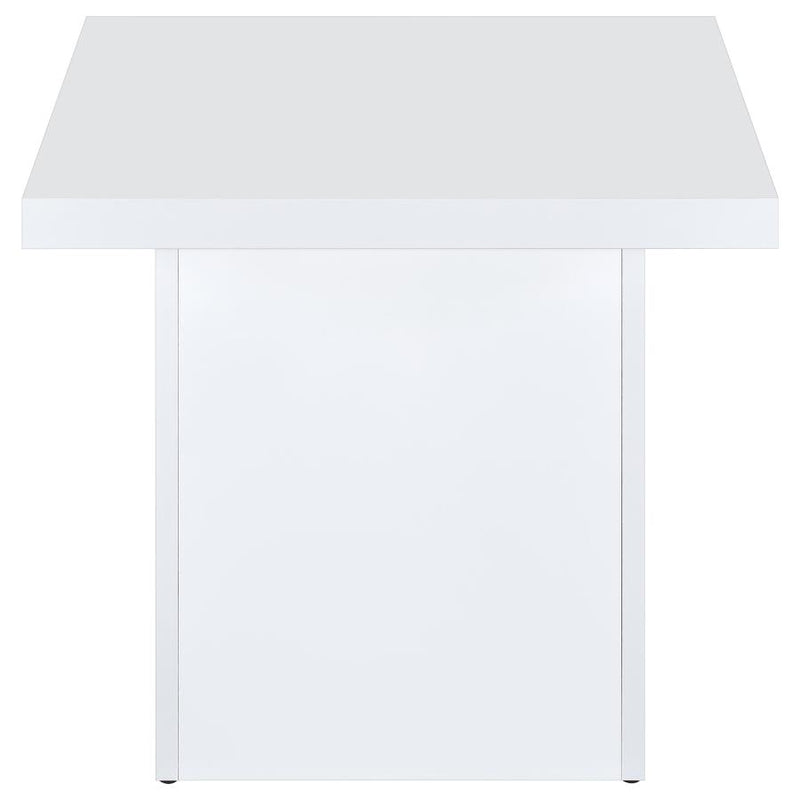 Devar 3-piece Square Coffee End Table Set White High Gloss-zoom-