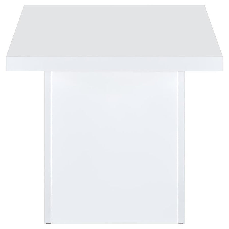 Devar 3-piece Square Coffee End Table Set White High Gloss-zoom-