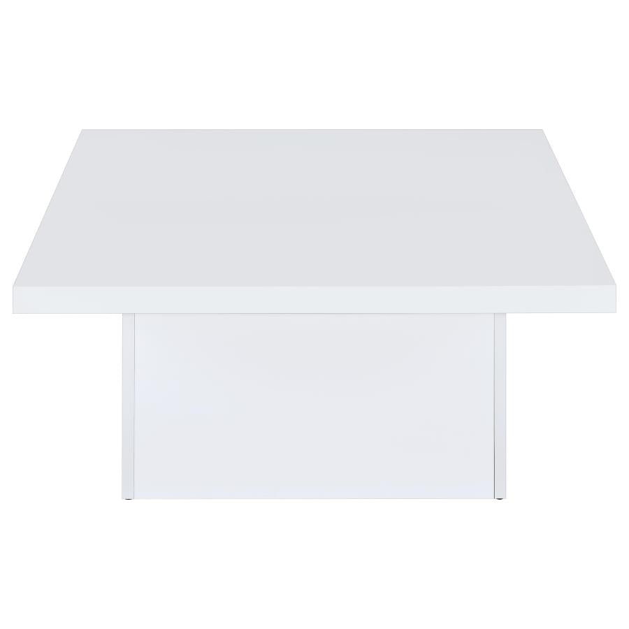 Devar 3-piece Square Coffee End Table Set White High Gloss-11