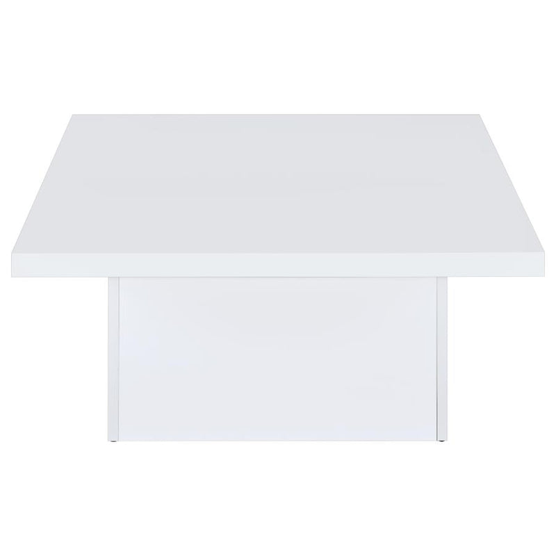 Devar 3-piece Square Coffee End Table Set White High Gloss-zoom-