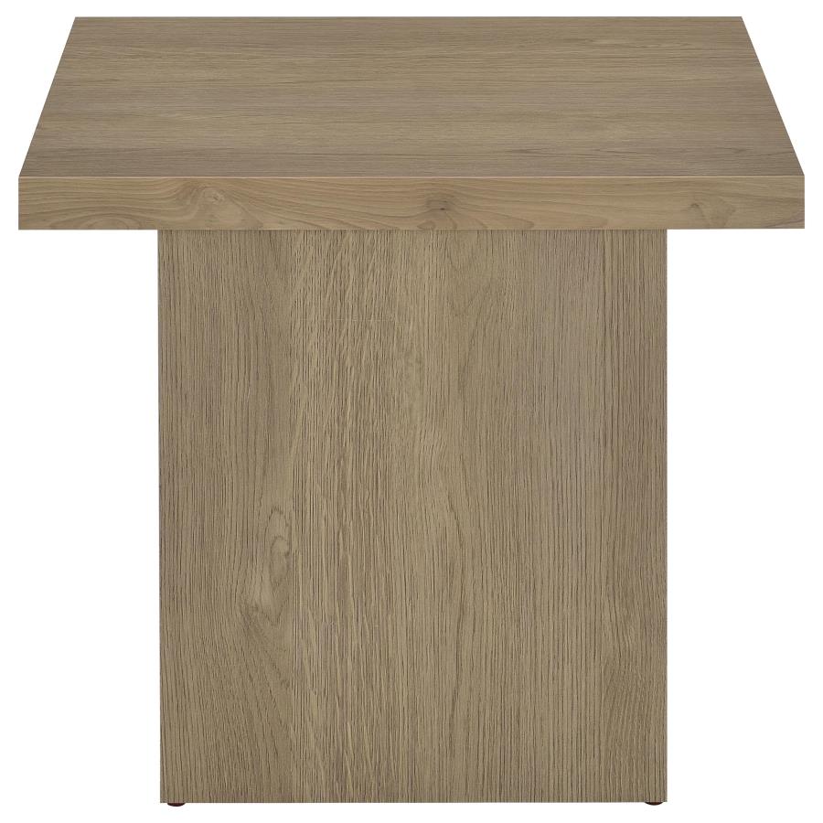 Devar Square Engineered Wood Side End Table Latte-3
