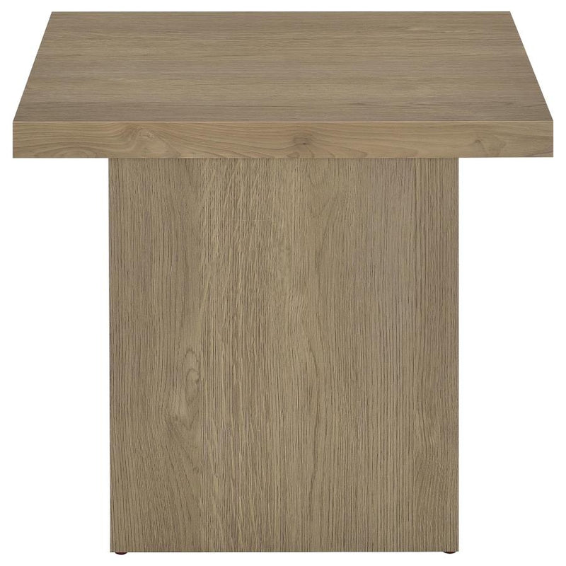 Devar 2-piece Square Cocktail Coffee End Table Set Latte-zoom-