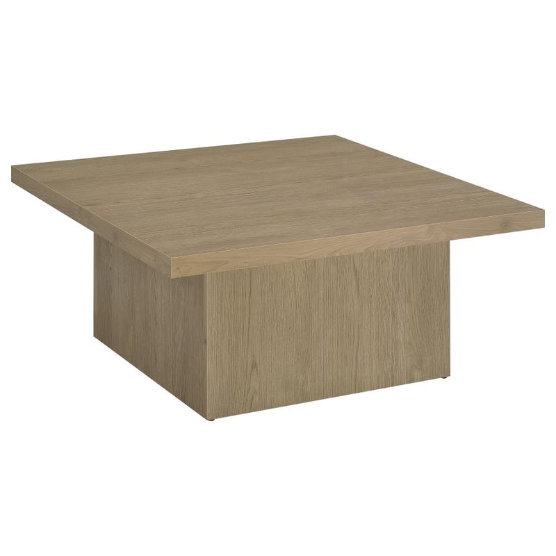 Devar 2-piece Square Cocktail Coffee End Table Set Latte-zoom-