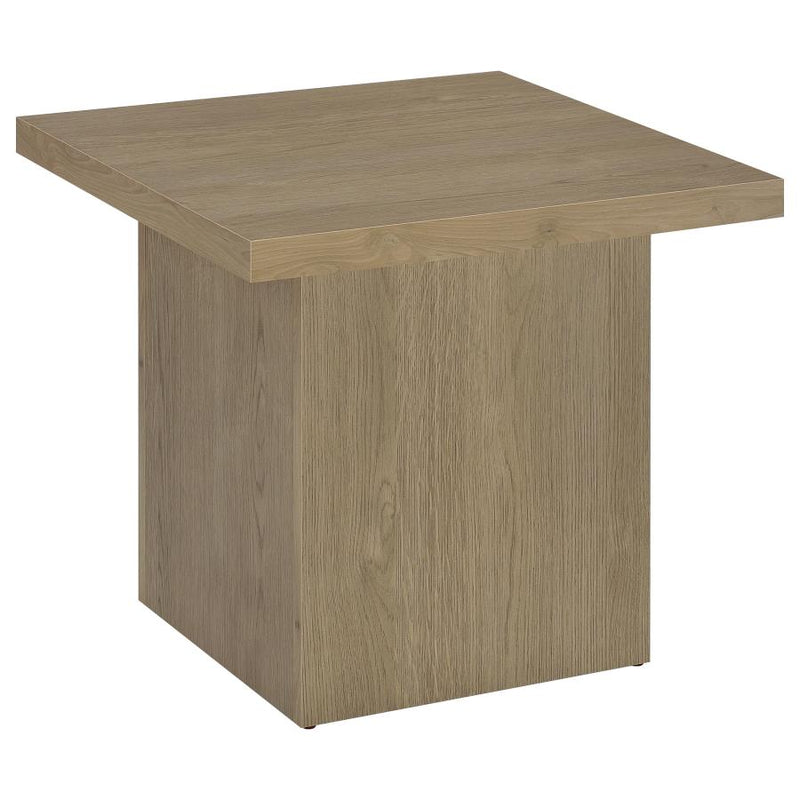 Devar 3-piece Square Cocktail Coffee End Table Set Latte-zoom-