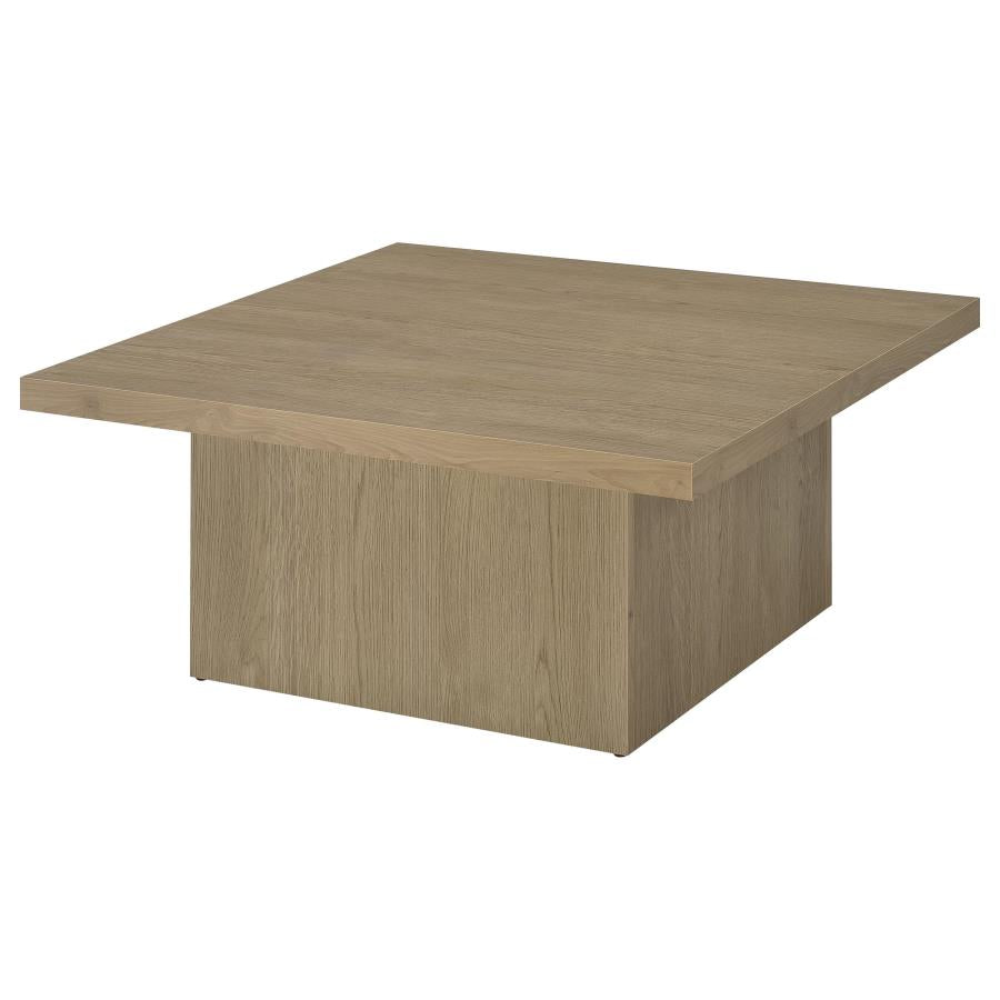 Devar 3-piece Square Cocktail Coffee End Table Set Latte-10