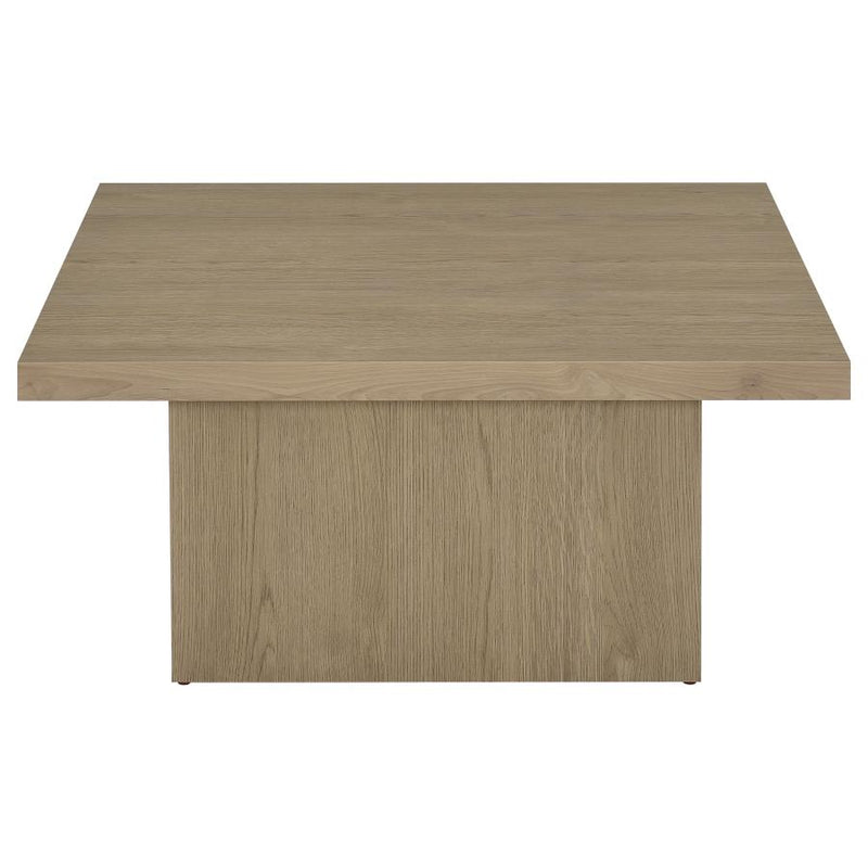 Devar Square Engineered Wood Cocktail Coffee Table Latte-zoom-