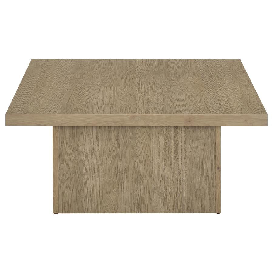 Devar Square Engineered Wood Cocktail Coffee Table Latte-zoom-5