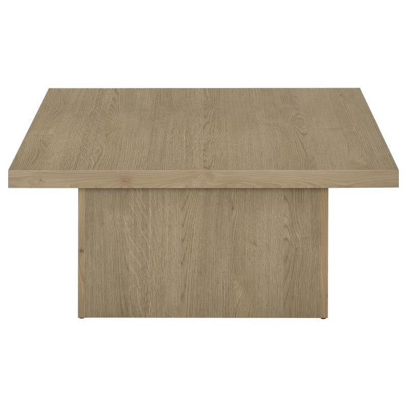 Devar Square Engineered Wood Cocktail Coffee Table Latte-zoom-
