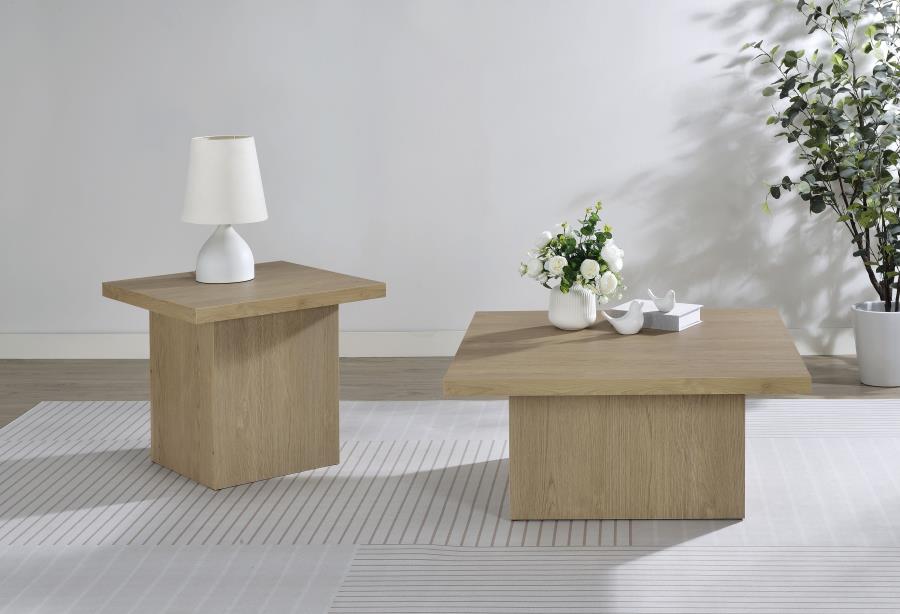 Devar Square Engineered Wood Cocktail Coffee Table Latte-9