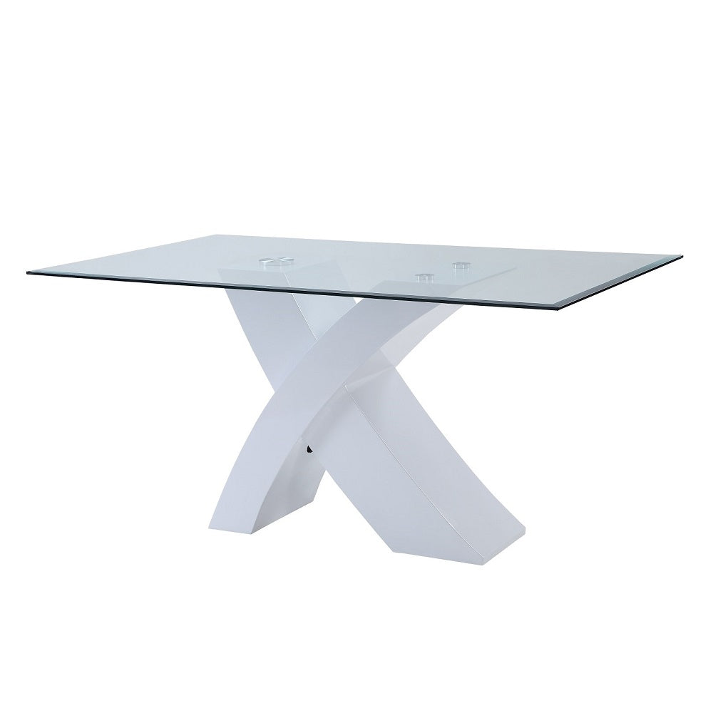 ACME Pervis Dining Table – angle view – Lusso Furniture Miami