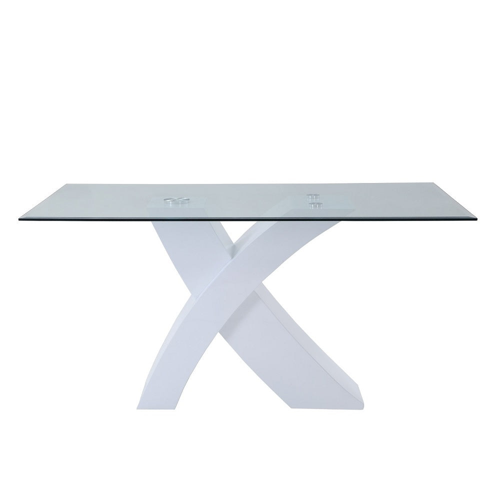 ACME Pervis Dining Table – side view – Lusso Furniture Miami