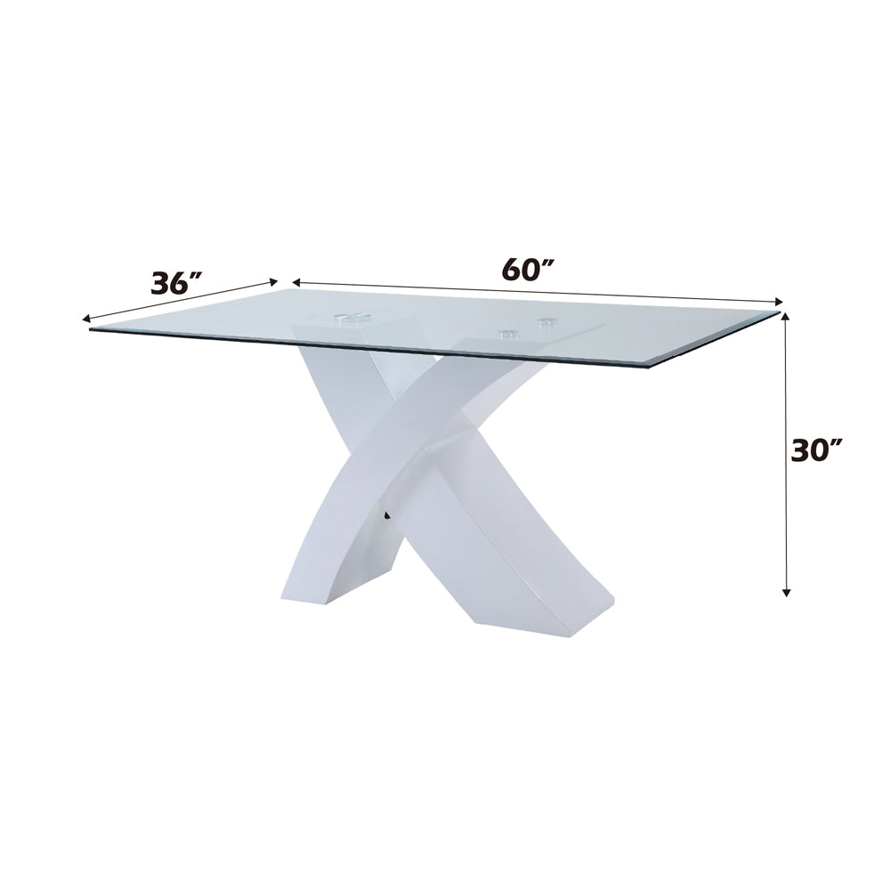 ACME Pervis Dining Table – back view – Lusso Furniture Miami