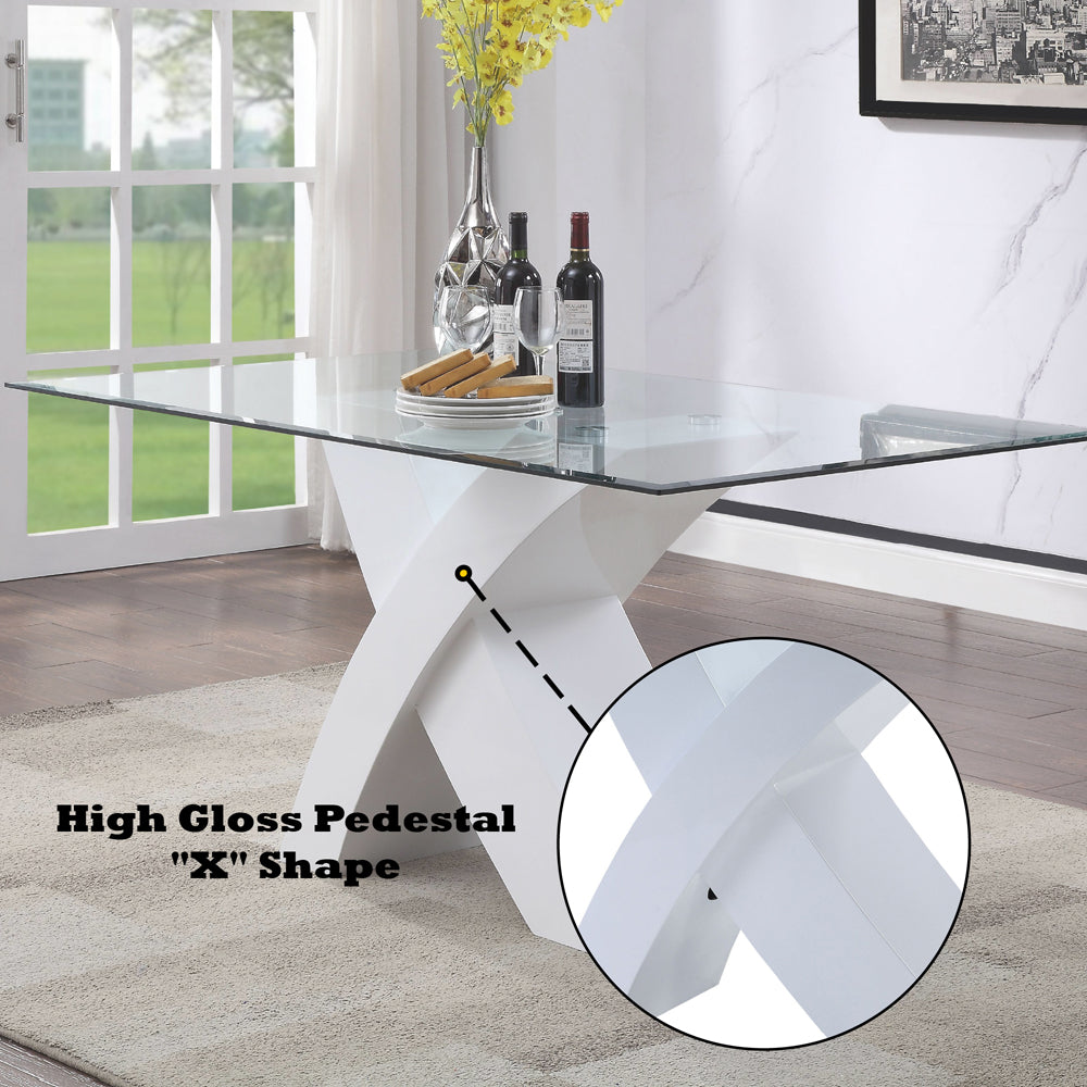 ACME Pervis Dining Table – top view – Lusso Furniture Miami
