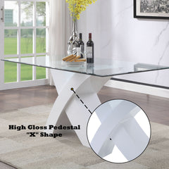 ACME Pervis Dining Table – top view – Lusso Furniture Miami