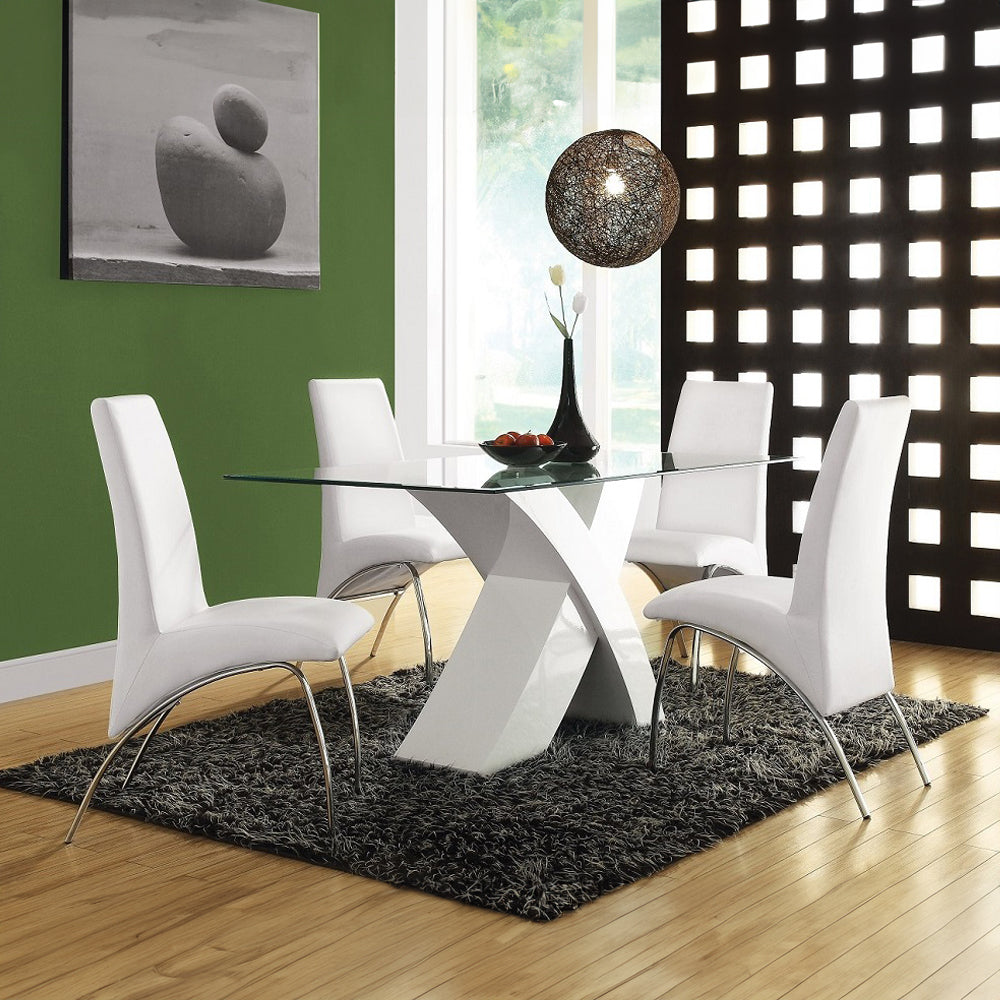 ACME Pervis Dining Table – room setting – Lusso Furniture Miami
