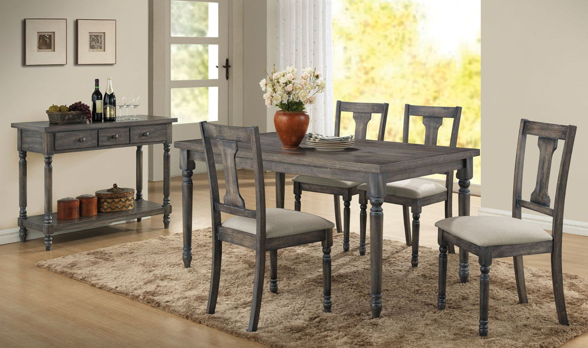 ACME Wallace Dining Table – front view – Lusso Furniture Miami