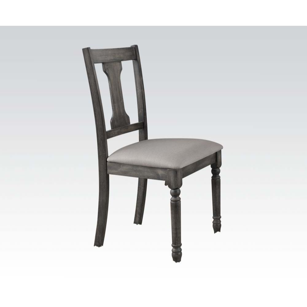 ACME Wallace Side Chair Set of 2 – front view – Lusso Furniture Miami