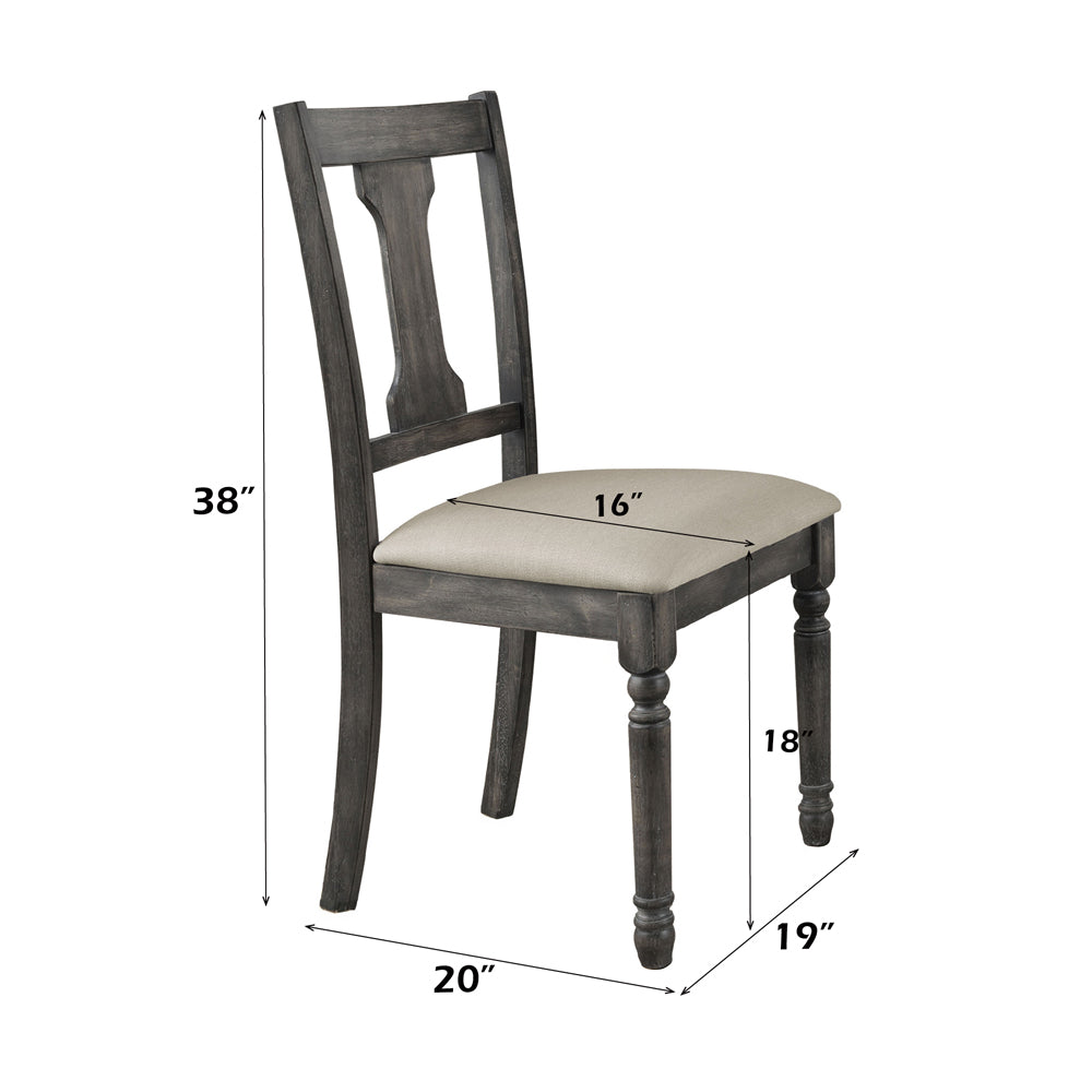 ACME Wallace Side Chair Set of 2 – angle view – Lusso Furniture Miami