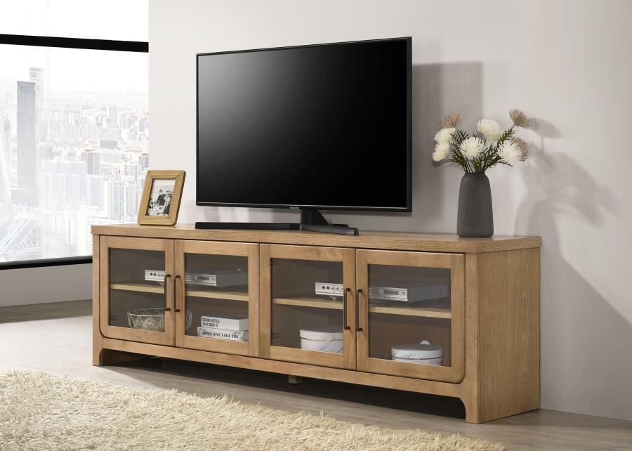 Brenham 79-inch 4-door TV Stand Media Console Washed Oak-zoom-2