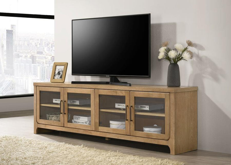 Brenham 79-inch 4-door TV Stand Media Console Washed Oak-zoom-