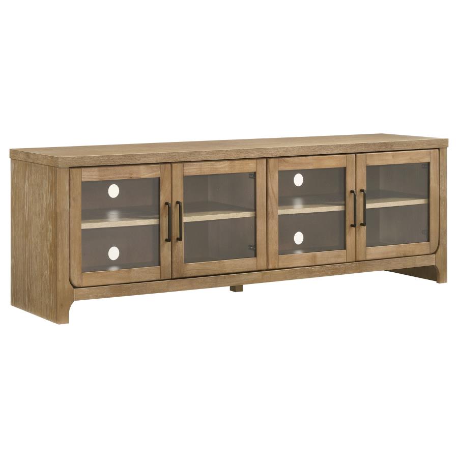Brenham 79-inch 4-door TV Stand Media Console Washed Oak-zoom-1