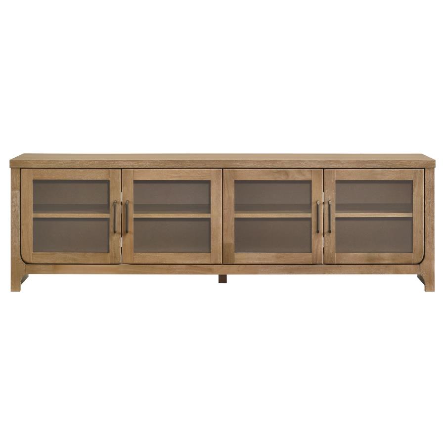 Brenham 79-inch 4-door TV Stand Media Console Washed Oak-4
