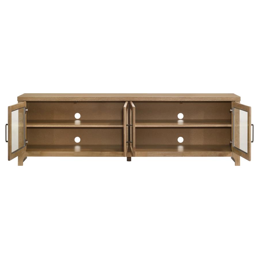 Brenham 79-inch 4-door TV Stand Media Console Washed Oak-5
