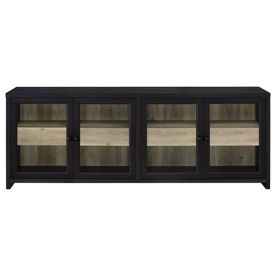 Denison 3-piece Entertainment Center 79-inch TV Stand Black-5