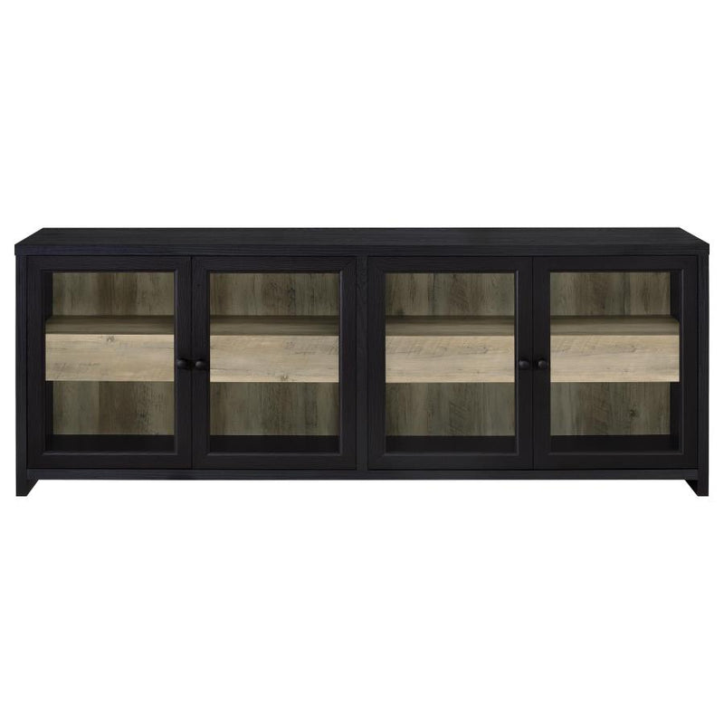 Denison 3-piece Entertainment Center 79-inch TV Stand Black-zoom-