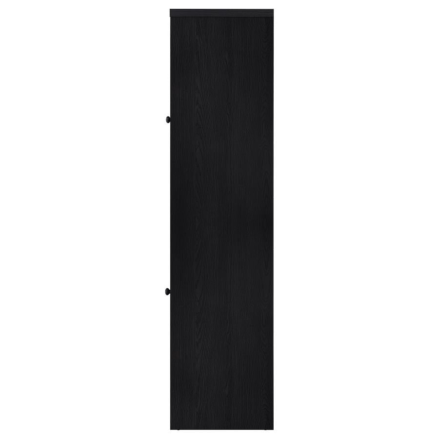 Denison 67-inch 2-door Media Tower Storage Cabinet Black-6