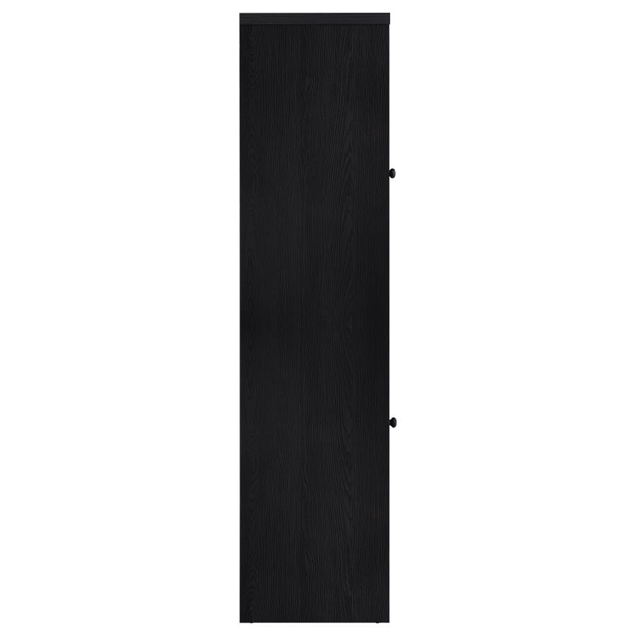 Denison 67-inch 2-door Media Tower Storage Cabinet Black-9