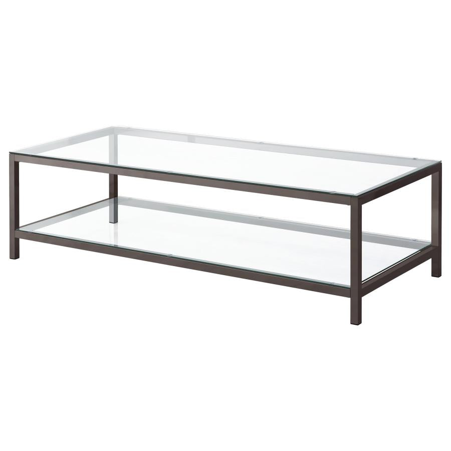 Trini 2-piece Coffee and End Table Set Black Nickel-4